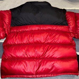 Vintage Woolrich Goose Down Puffer Jacket Coat Red Black